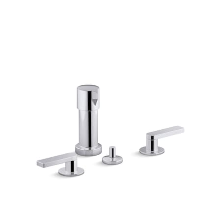 Kohler Composed Widespread Bidet Faucet With Lever Handles 73077-4-CP